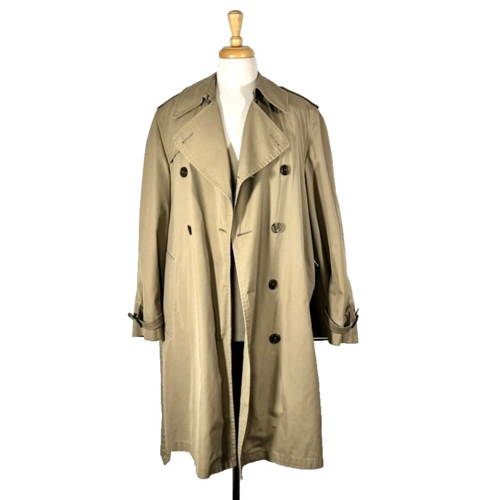 Marshall Field Company Mens‎ Trench Coat Fur Lined 38R - Picture 10 of 11